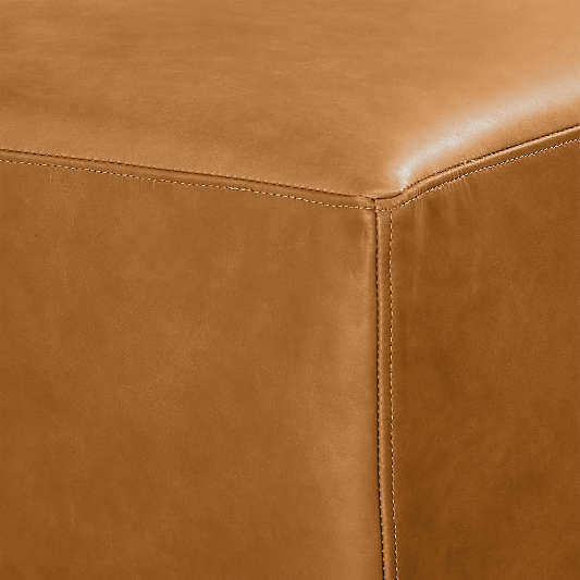 Gather 3-Piece U-Shaped Leather Sectional Sofa with Double Chaise Lounge
