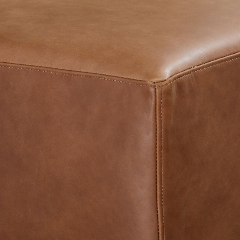 Gather Deep Leather Cocktail Ottoman - image 7 of 7