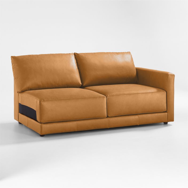 Gather Deep Leather Right-Arm Apartment Sofa Sectional Piece - image 7 of 6