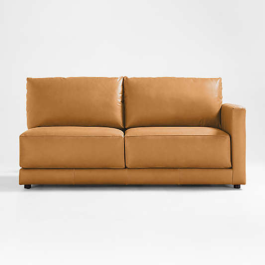 Gather Leather Right-Arm Apartment Sofa Sectional Piece