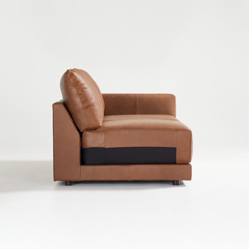 Gather Deep Leather Right-Arm Apartment Sofa - image 6 of 9