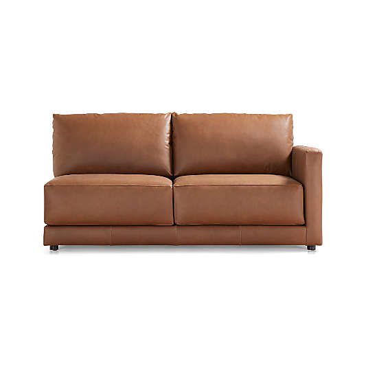 Gather Deep Leather Right-Arm Apartment Sofa Sectional Piece