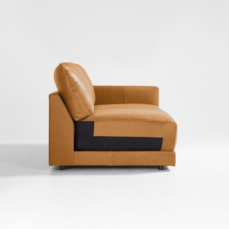 Gather Deep Leather Right-Arm Sofa Sectional Piece - image 8 of 7