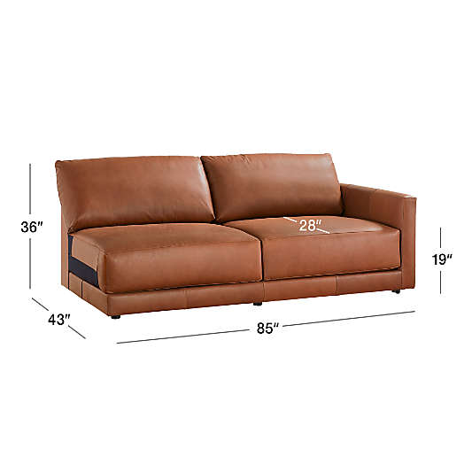 Gather Deep Leather Right-Arm Sofa