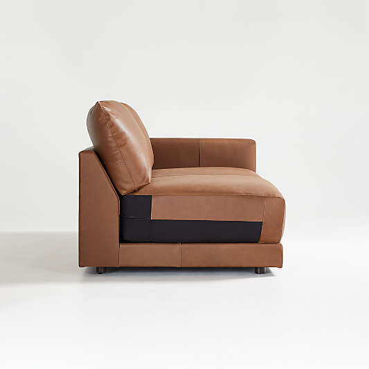 Gather Deep Leather Right-Arm Sofa