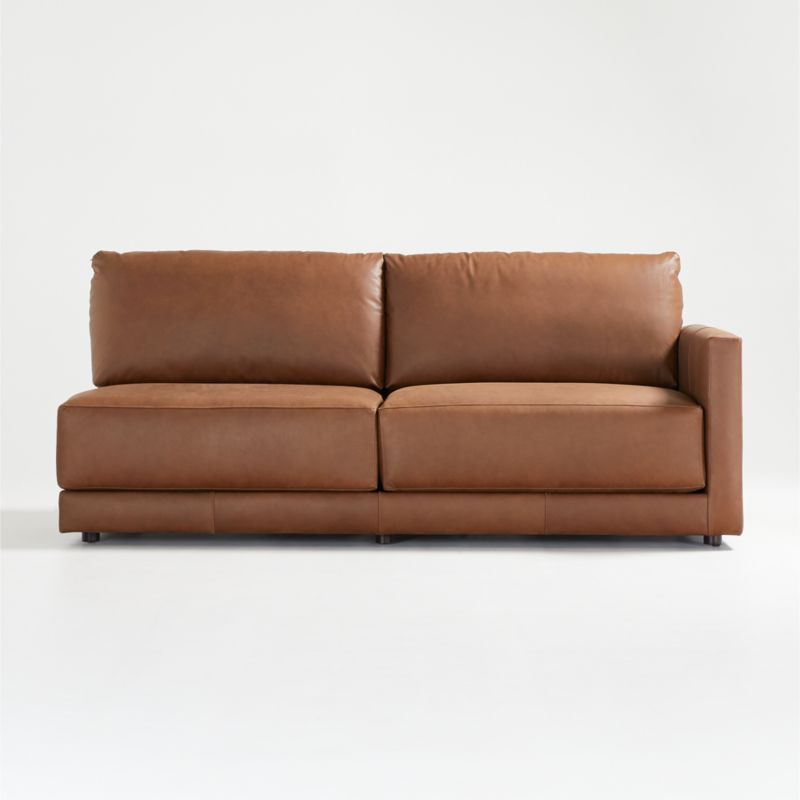 Gather Deep Leather Right-Arm Sofa - image 0 of 9