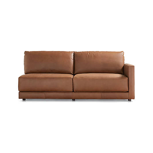 Gather Deep Leather Right-Arm Sofa Sectional Piece