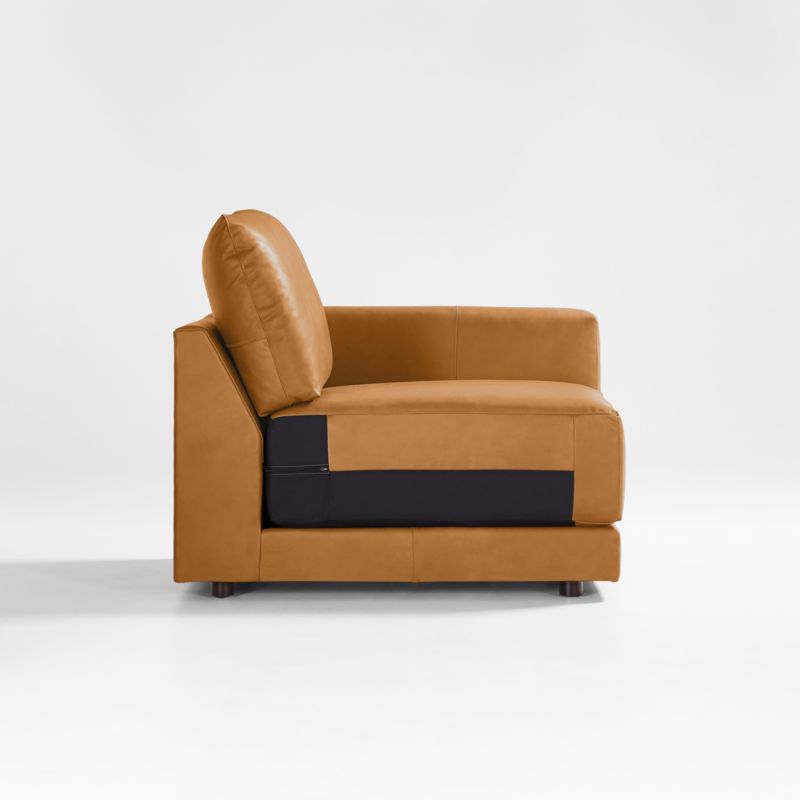 Gather Deep Leather Right-Arm Chair Sectional Piece - image 8 of 6