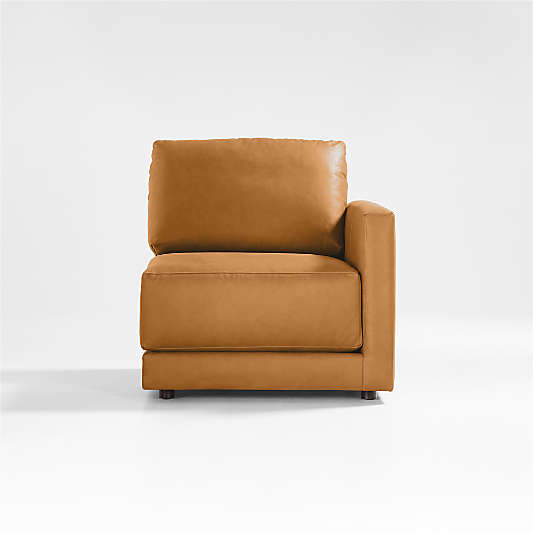 Gather Leather Right-Arm Chair Sectional Piece