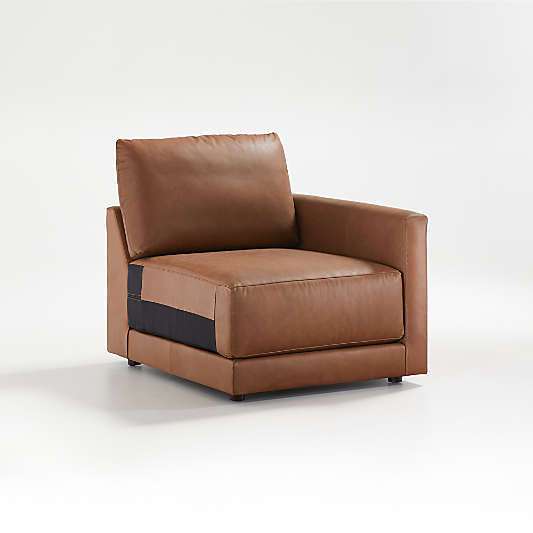 Gather Deep Leather Right-Arm Chair