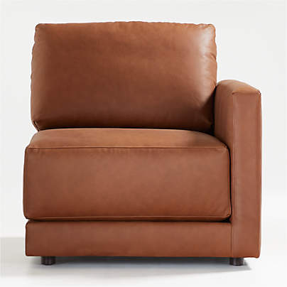 Gather Deep Leather Right-Arm Chair