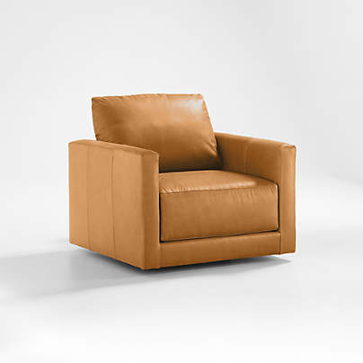 Gather 40" Leather Swivel Chair