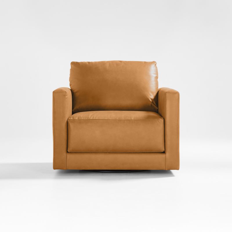 Gather Deep 40" Leather Swivel Chair - image 9 of 9