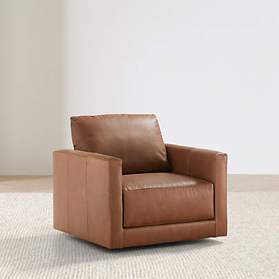Gather 40" Leather Swivel Chair