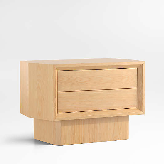 Gather Natural Oak Wood Charging Nightstand