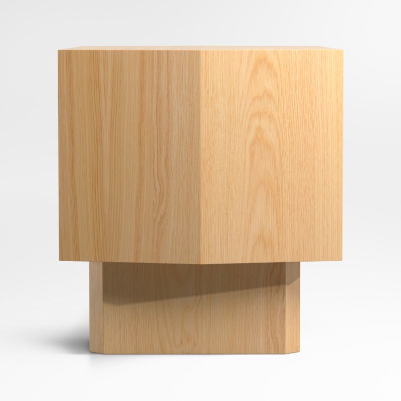 Gather Natural Oak Wood Charging Nightstand