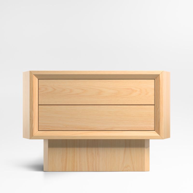 Gather Natural Oak Wood Charging Nightstand