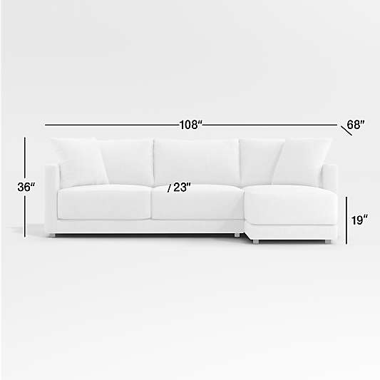 Gather 2-Piece Apartment Sectional Sofa with Right-Arm Chaise