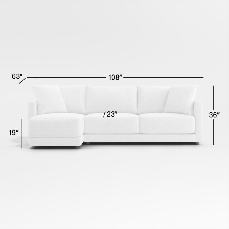 View Gather 2-Piece Apartment Sectional Sofa with Left-Arm Chaise - image 3 of 14