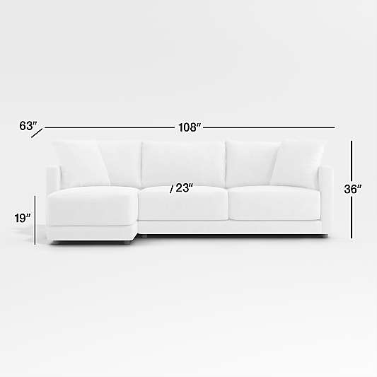 Gather 2-Piece Apartment Sectional Sofa with Left-Arm Chaise