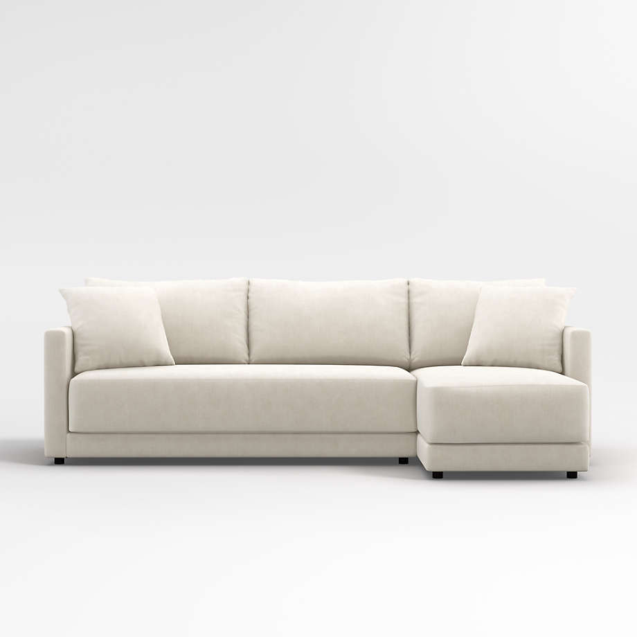Gather 2Piece Chaise Bench Sectional Sofa + Reviews Crate & Barrel