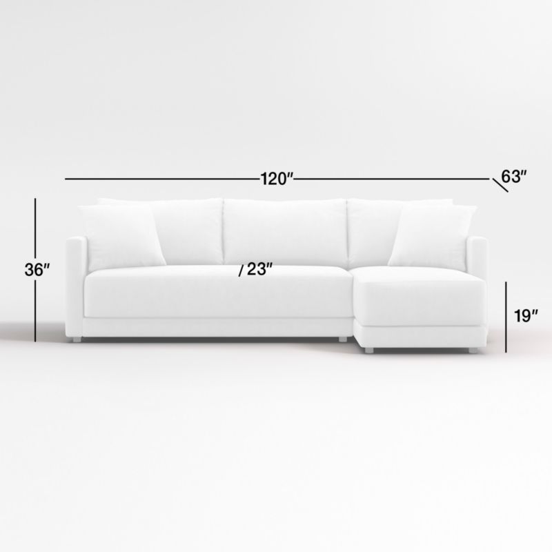 View Gather 2-Piece Chaise Bench Sectional Sofa - image 3 of 14