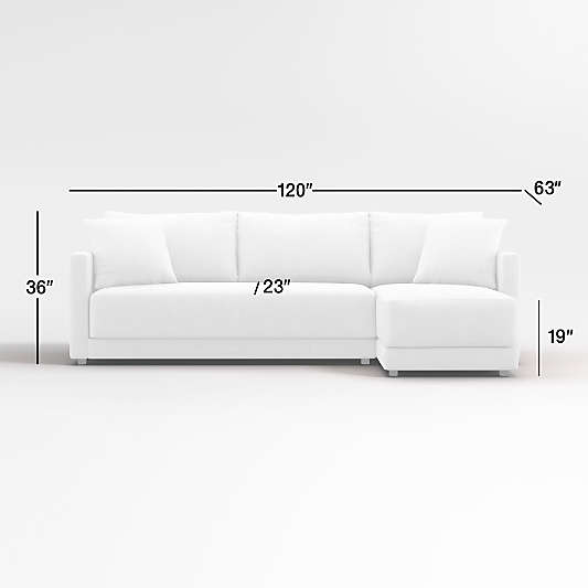 Gather 2-Piece Chaise Bench Sectional Sofa