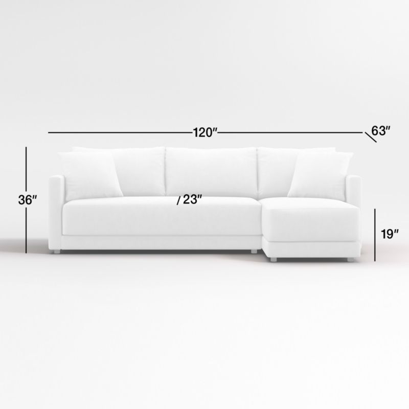 Gather 2-Piece Chaise Bench Sectional Sofa