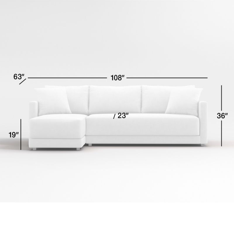 View Gather 2-Piece Chaise Apartment Bench Sectional Sofa - image 3 of 14