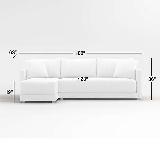 Gather 2-Piece Chaise Apartment Bench Sectional Sofa