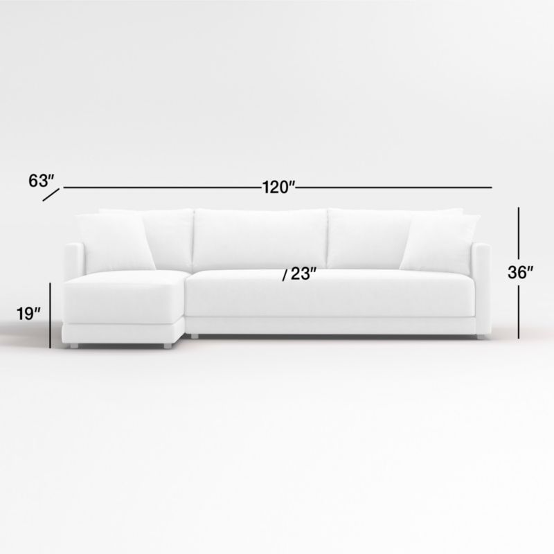 View Gather 2-Piece Chaise Bench Sectional Sofa - image 5 of 15