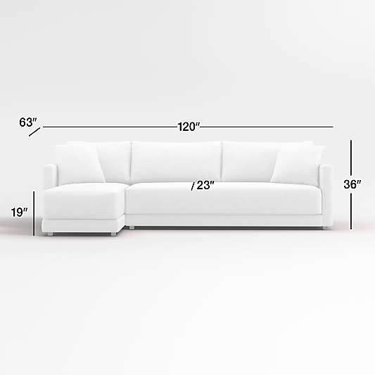 Gather 2-Piece Chaise Bench Sectional Sofa