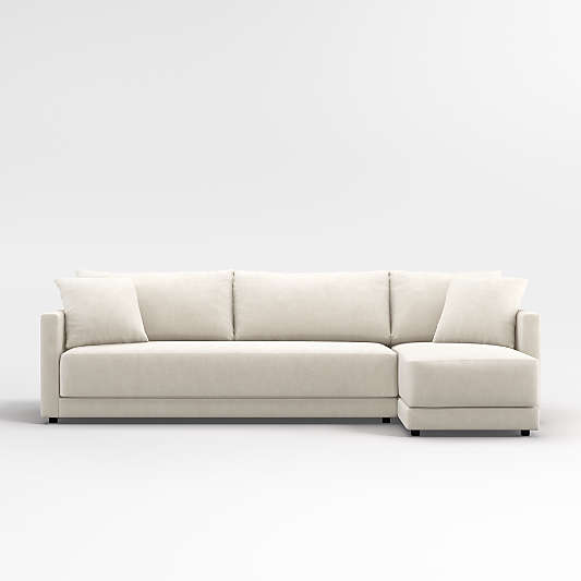 Gather 2-Piece Chaise Apartment Bench Sectional