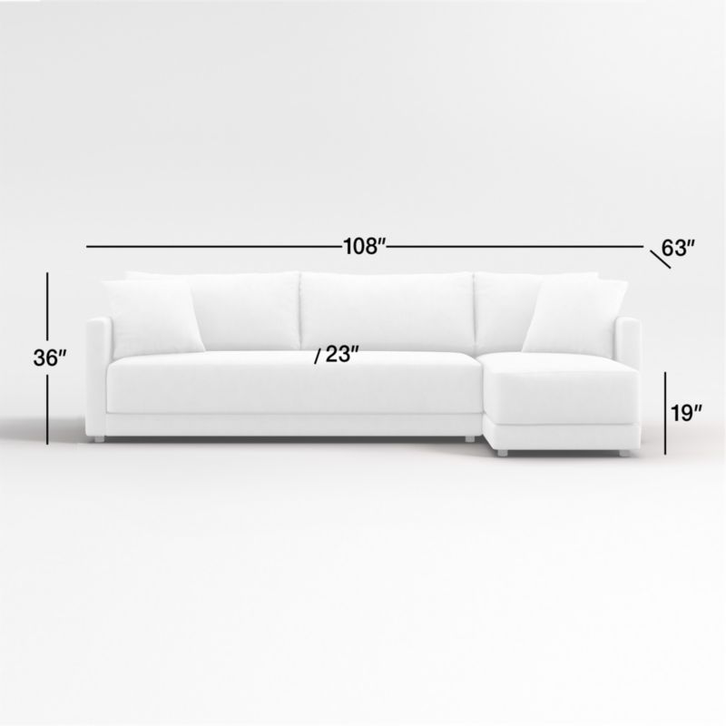 View Gather 2-Piece Chaise Apartment Bench Sectional - image 3 of 14