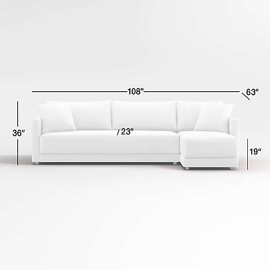 Gather 2-Piece Chaise Apartment Bench Sectional