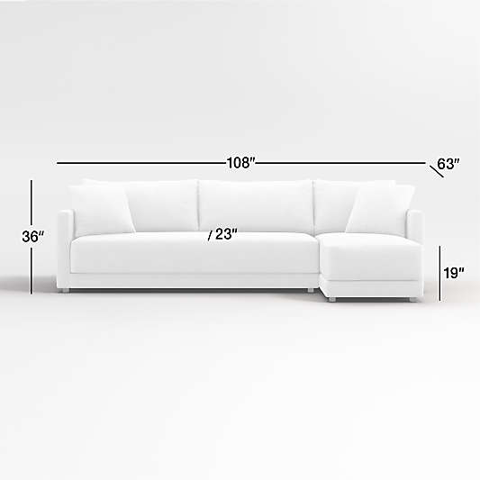 Gather 2-Piece Chaise Apartment Bench Sectional