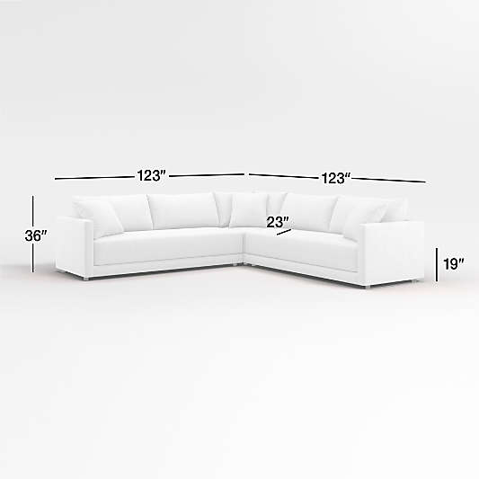 Gather 3-Piece L-Shaped Bench Sectional Sofa