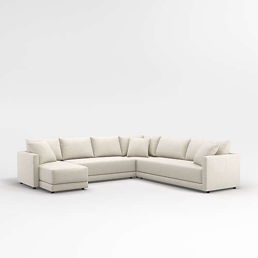 Gather 4-Piece L-Shaped Bench Sectional Sofa with Chaise Lounge