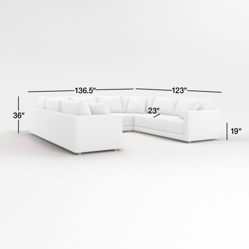 View Gather 5-Piece U-Shaped Bench Sectional Sofa - image 3 of 13