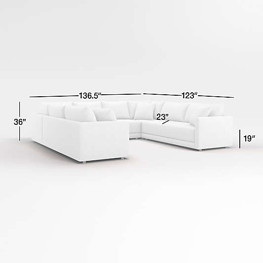 Gather 5-Piece U-Shaped Bench Sectional Sofa