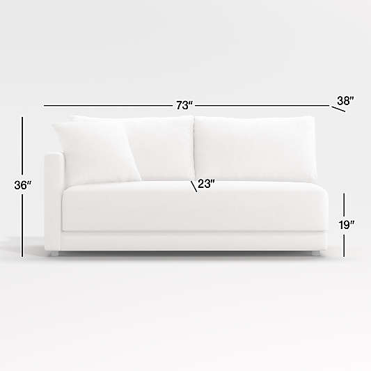 Gather Left-Arm Apartment Bench Sofa Sectional Piece