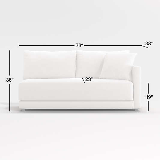 Gather Right-Arm Apartment Bench Sofa Sectional Piece