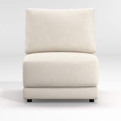 crate and barrel armless chair