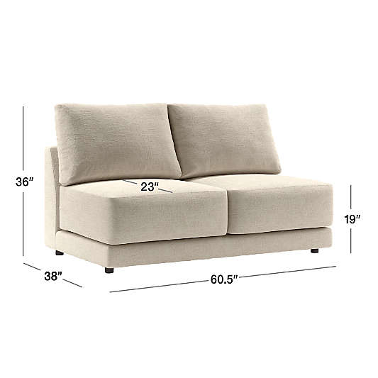 Gather Armless Loveseat Sectional Piece