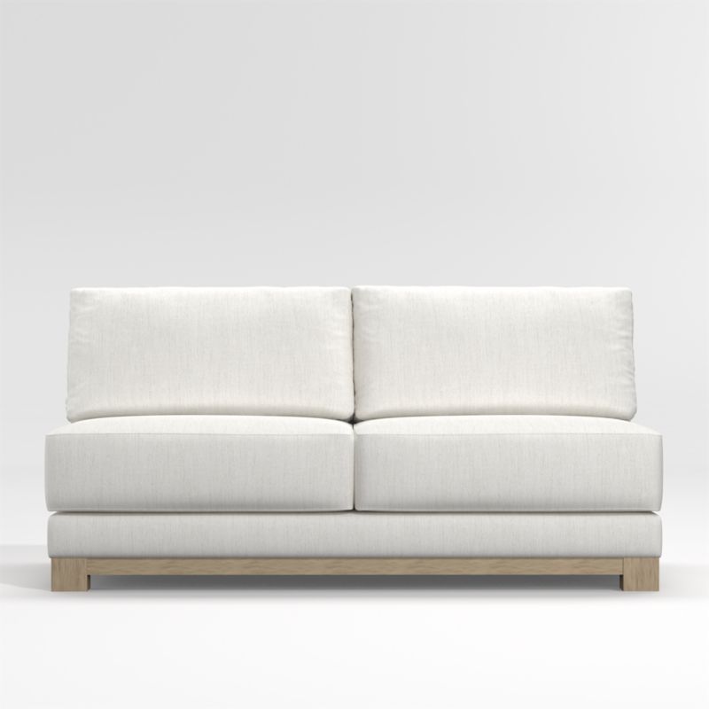 Gather 2-Seat Wood Base Armless Sofa