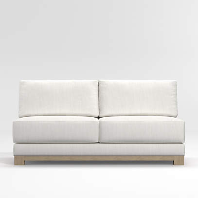 Armless 2 best sale seater sofa