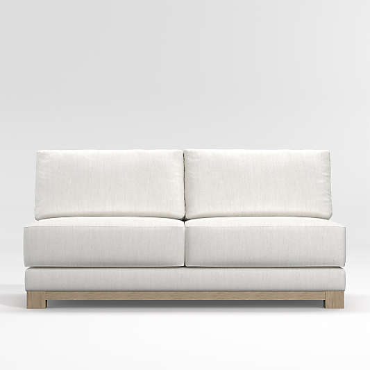 Gather 2-Seat Wood Base Armless Sofa