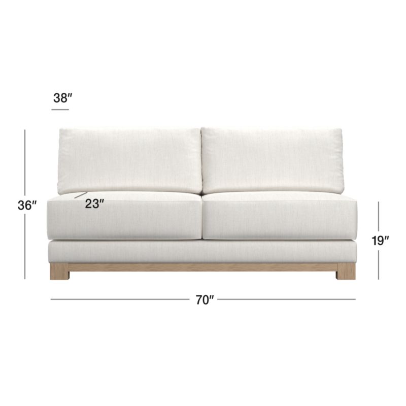 View Gather 2-Seat Wood Base Armless Sofa - image 2 of 3