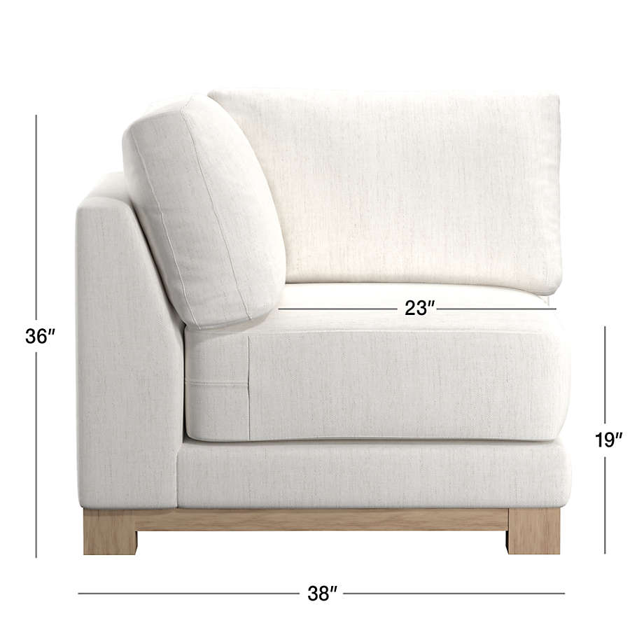 View Gather Wood Base Corner Chair - image 4 of 5