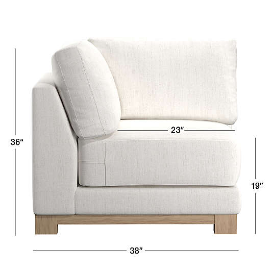 Gather Wood Base Corner Chair Sectional Piece